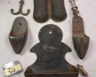 Rustic iron and metal. Vintage match holders