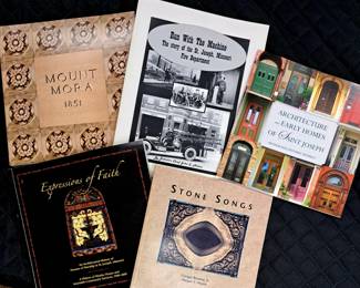 Much Saint Joseph collectibles, Saint Joseph books!! "Mount Mora", "Run With The Machine", "Architecture and Early Homes of St. Joseph", "Expressions of Faith" and "Stone Songs"