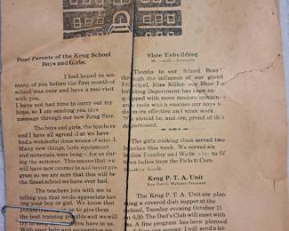 "The Krug Star" from Krug School 1939 newsletter (as is)