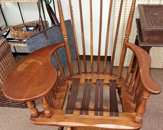 Much furniture. Heywood Wakefield Colonial maple writing chair.