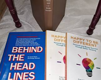 "Behind The Head Lines" and "Happy To Be Different" hardback and paperback