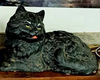 Vintage Hubley cast iron cat doorstop