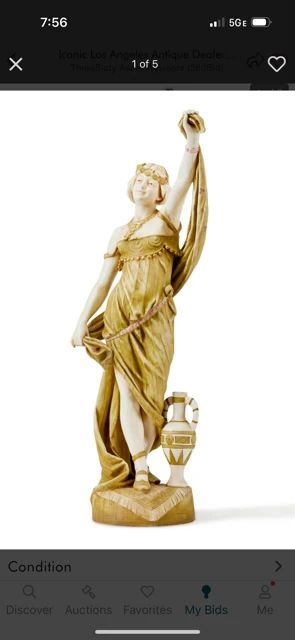 Austrian faOence sculpture, early 20th c marked on underside: 11230.