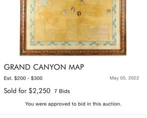 This is a VERY rare and unusual Painting by a renowned California artist.  To commission her to paint these you would pay $tens of thousands.  I just LOVE this large painting.  It was commissioned in the early 2000's by a California family to commemorate the annual Grand Canyon event.  I purchased it because of the AZ tie-in and the opportunity to own such a piece.  The frame alone was over $5K.