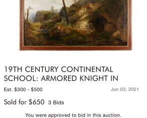 Fantastic 19th century Oil on Canvas.  This is far better than the illegible signature would suggest  It spent most of its life in an art Museum before being sold to Philip Fowler and to auction at his passing.