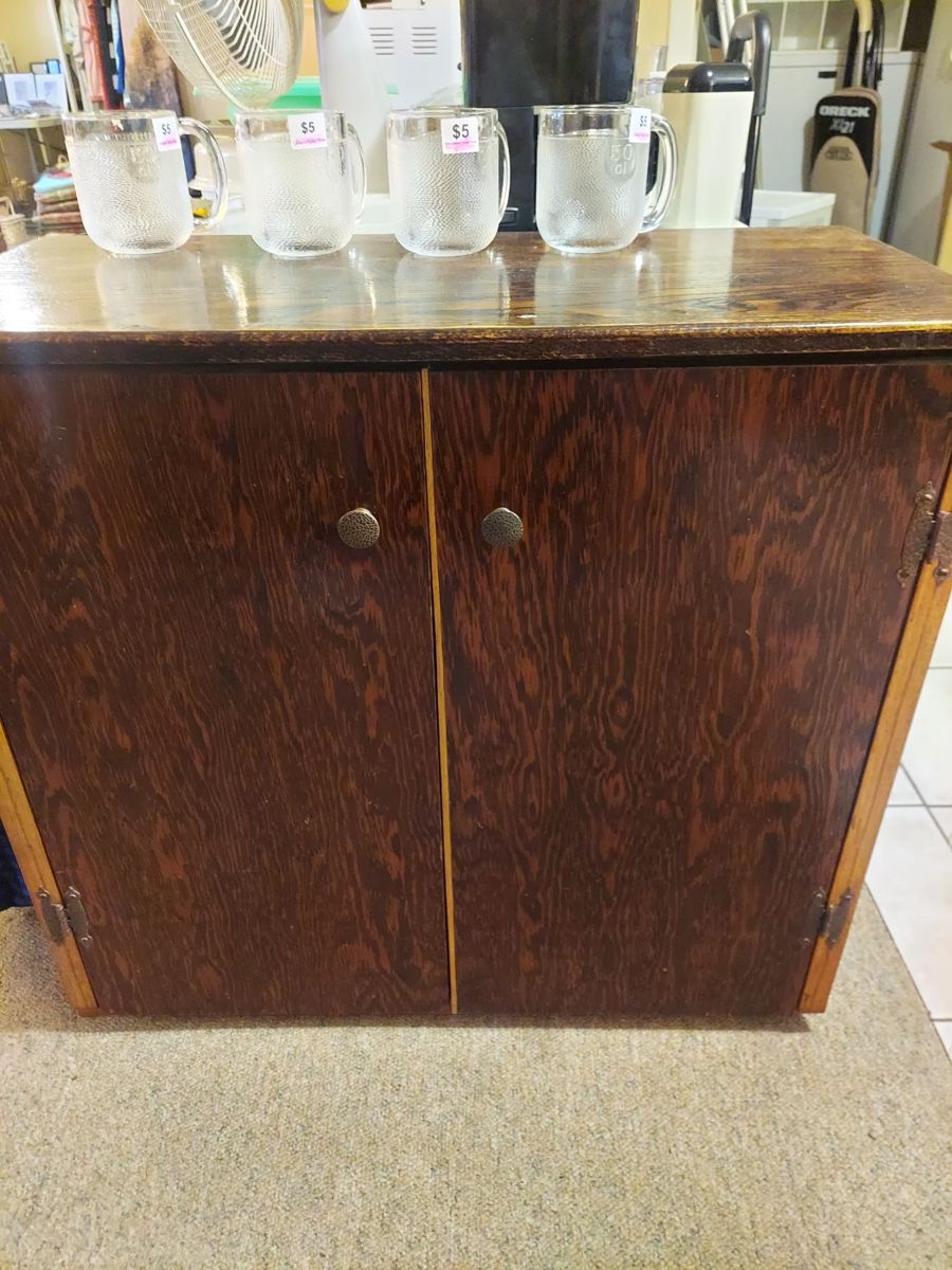 Wooden mid century cabinet.