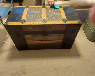 Antique travel trunk.