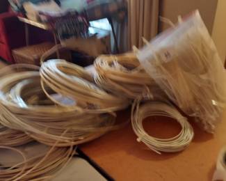 Assorted wire and electrical supplies.