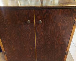 Wooden mid century cabinet.