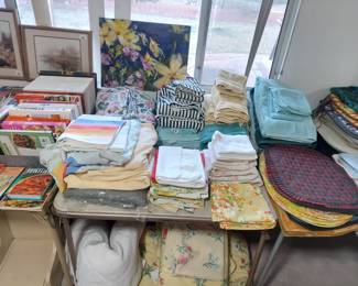 Bedding and other linens.