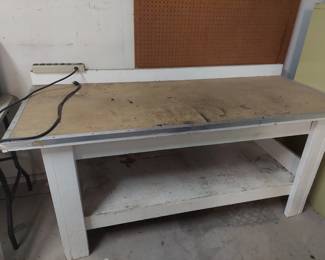 3 foot by 6 foot work table.