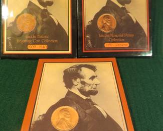 Lot 19. Series of Three Lincoln Penny Books 1909 through 2007 From the American Historic Society with Pennies as shown in the photos.