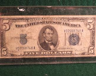 Lot 34. $5 Silver Certificate Series 1934 D