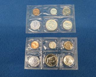 Lot 184. Two US Mint 1959 P uncirculated coin sets