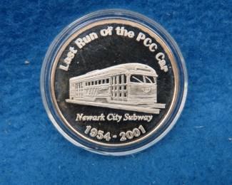 Lot 76. .999 Silver Commemorative coin from the new Jersey Transit