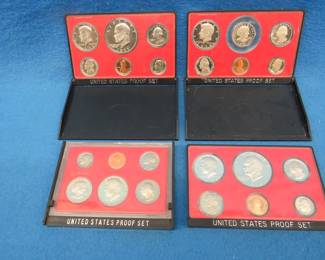 Lot 106. Four US Mint Proof Sets : 1977,1978, 1979, and 1980.