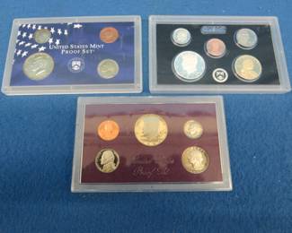 Lot 103. Three US Mint Proof Sets: 1984, 1999, and 2015