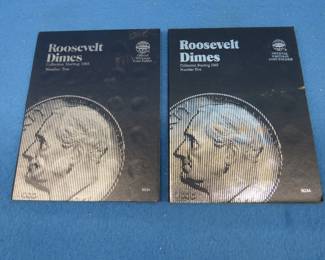 Lot 113. Two Roosevelt Dime Folders starting in 1965