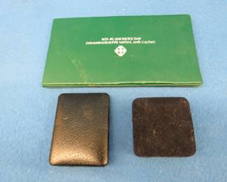 Lot 86. 1973 Canada Mounted Police Dollar Coin, 1972 St. Patrick's Day Commemorative Medal and Cachet, USSR 5 Rouble Commemorative Coin.