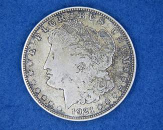 Lot 157. 1921 D Morgan Silver Dollar