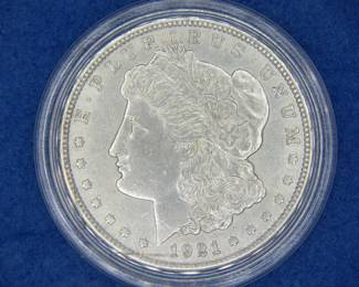 Lot 155. 1921 P Morgan Silver Dollar
