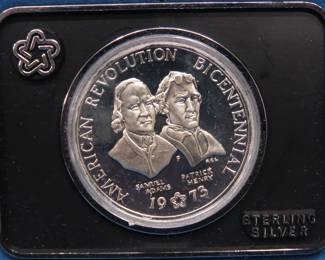 Lot 183. 1973 Bicentennial Commemorative Sterling Silver Medal