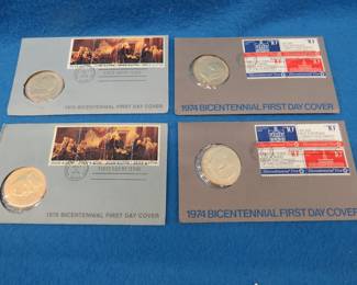Lot 109. Four First Day Covers July 4 1974 and 1976