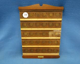 Lot 25. 1880 to 1909 Framed Indian Head Penny Collection. One penny for every year.