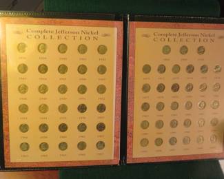 Lot 6. The "Complete Jefferson Nickel Collection" 1938-2000 containing 63 Nickels