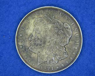 Lot 131. 1921 P Morgan Silver Dollar