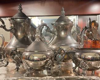 Beautiful Silverplate Tea Set