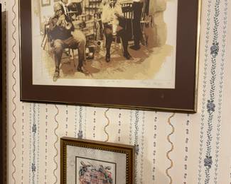 New Orleans Art, Signed and numbered, also a Couple Signed Pam Height Dickens Art