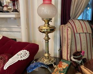 Beautiful Gone with the wind lamp, Wing Back Chair