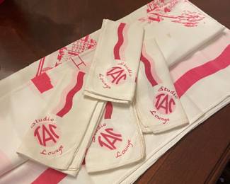 Just discovered a Galveston Studio Lounge Tablecloth and Napkins