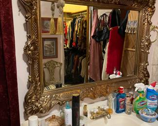 Another large gold mirror