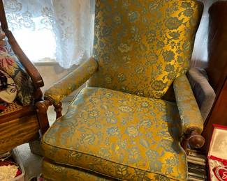 Vintage Brocade Chair , Cassette Tapes 