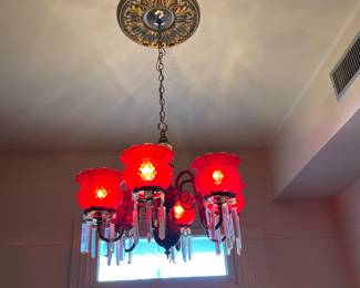 Ruby Red Chandelier 