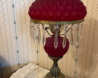 Red Parlor Lamp
