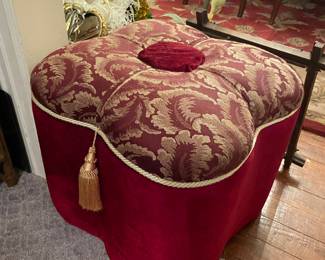 Burgundy Ottoman