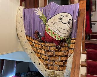 Large Mardi Gras Cape with Sequin Humpty Dumpty