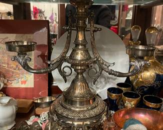 Silver plate Epergne Base, I just found the matching bowls!