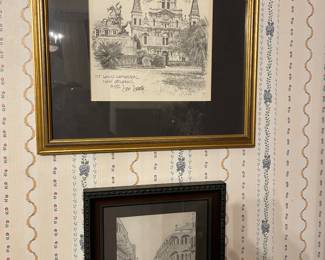 Royal Street and St Louis Cathedral New Orleans Art