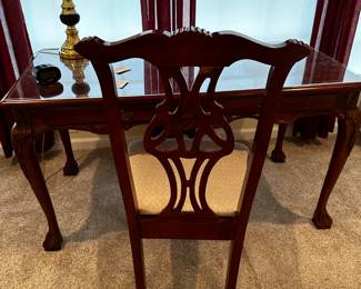 Writing desk with two drawers.