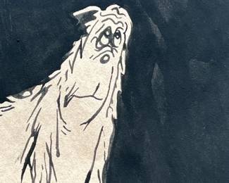 Dr Suess watercolor, signed and framed