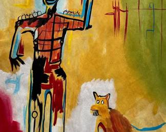 Baquait watercolor drawing framed