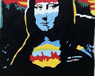 Andy Warhol watercolor on vintage paper and framed