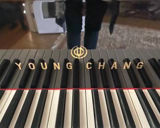 YOUNG CHANG PG-185 SERIAL#YG0128851. PRAMBERGER SIGNATURE SERIES BLACK LACQUER 52" X 78"D X 30"H BEAUTIFUL CONDITION! 24 YEARS OLD.