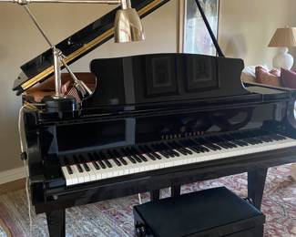 YOUNG CHANG PG-185 SERIAL#YG0128851.PRAMBERGER SIGNATURE SERIES BLACK LACQUER 52" X 78"D X 30"H BEAUTIFUL CONDITION! 24 YEARS OLD.