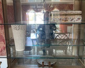PAIR OF CURIO CABINETS-GREAT FOR A GIFT STORE OR COLLECTOR