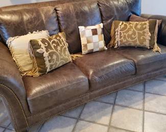 Chocolate Leather Sofa